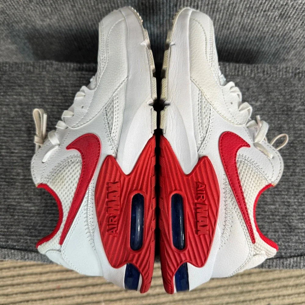 Nike Air Max Excee White Red Navy Blue Low Top Sneakers Women's 7.5